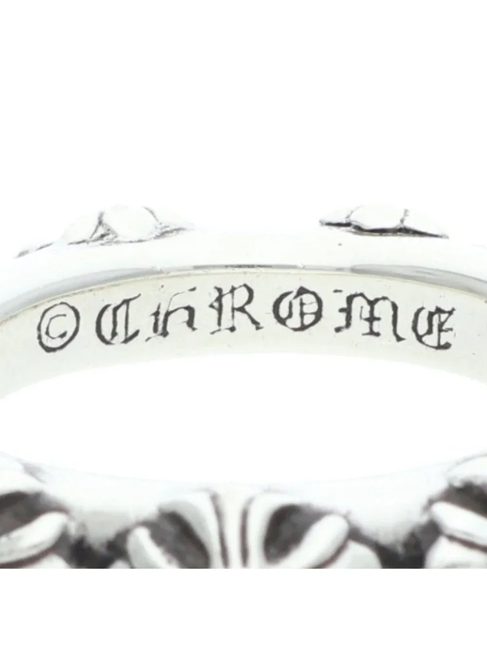 Chrome Hearts Cross Band Silver Ring